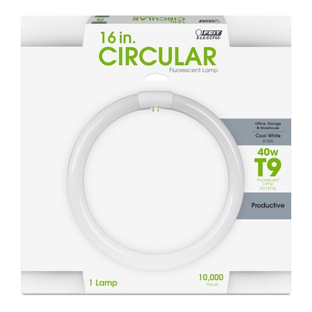 Feit Electric Feit Legacy Bulbs 40 W T9 15.9 in. D X 15.9 in. L Fluorescent Bulb Cool White Circular 4100 K 1 pk FC16T10/CW